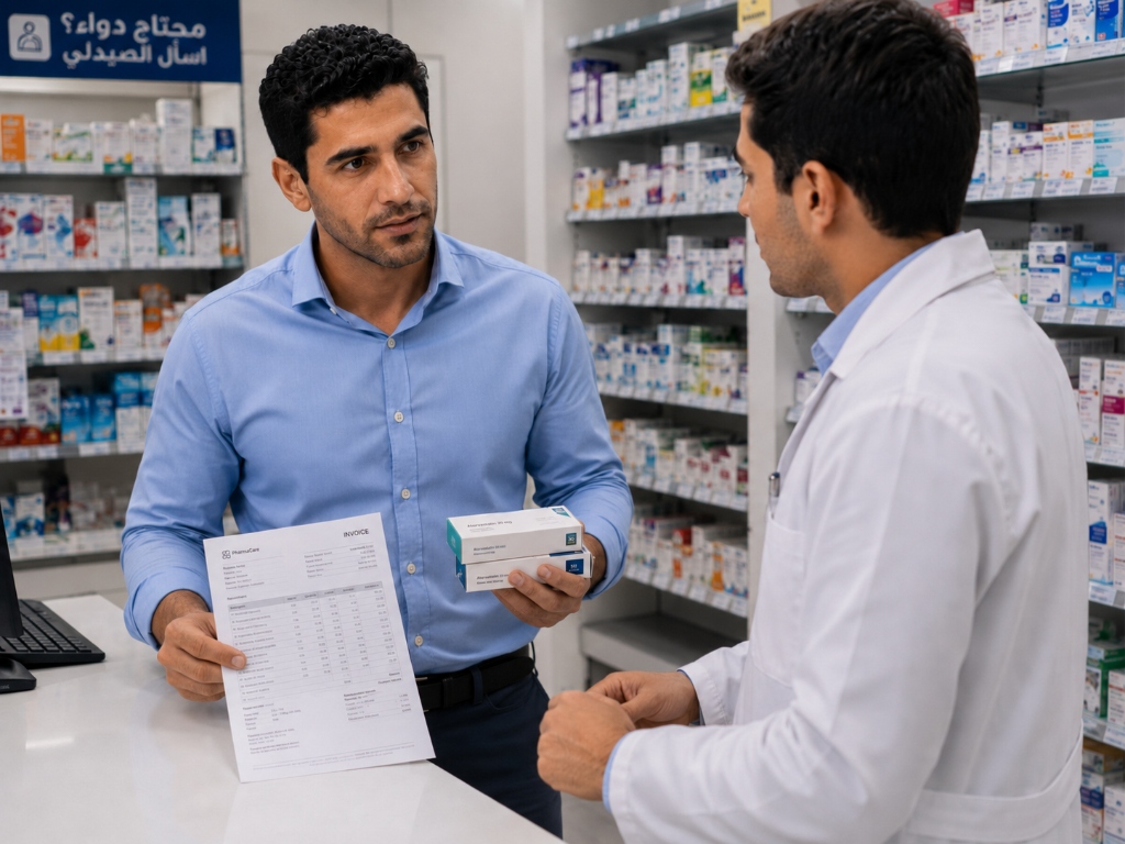 إدارة فواتير المبيعات ومندوبي الأدوية